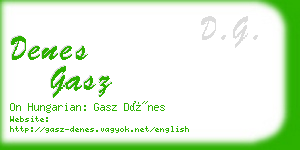 denes gasz business card